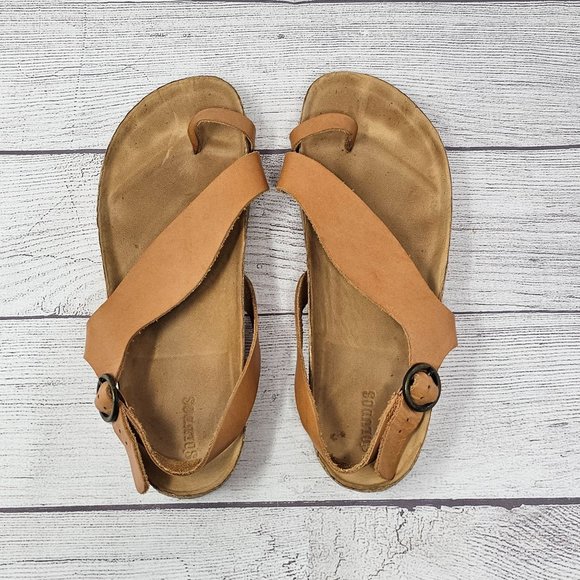 Soludos Womens Maya‎ Sandals Natural Leather Brown Size 10 - Picture 6 of 12